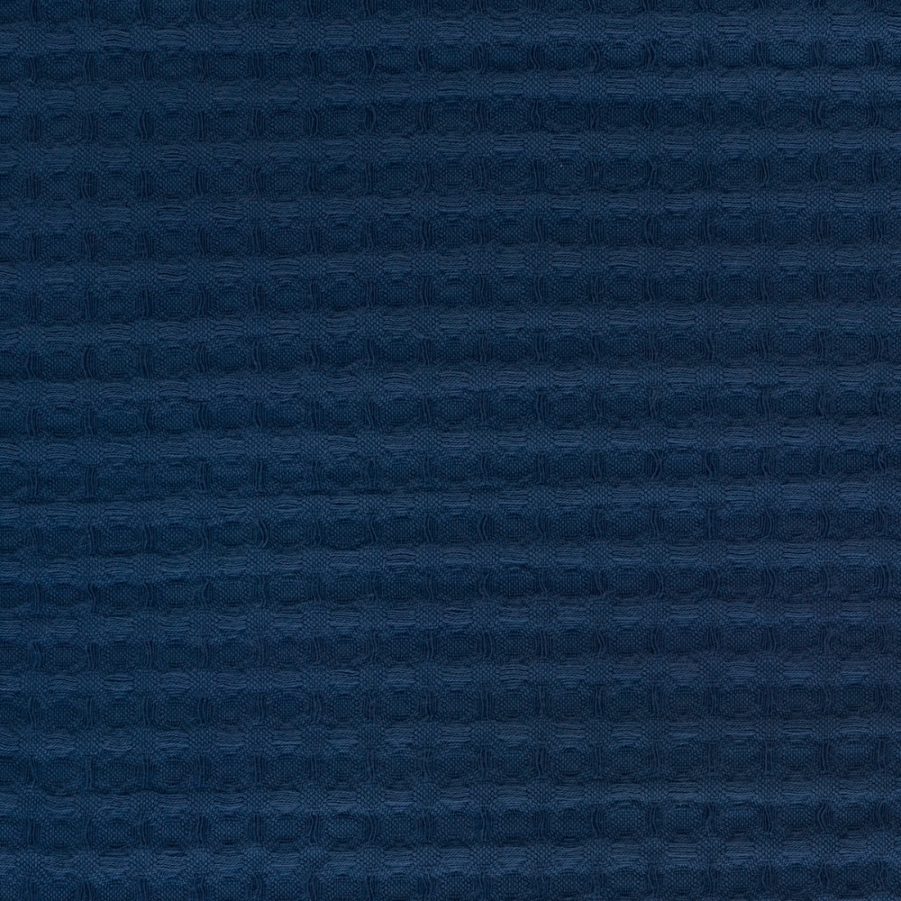 luxe sprei wafel deken donkerblauw